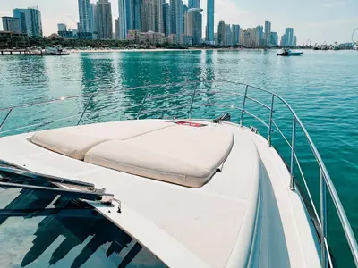 Azimut 50, a motor yacht at Dubai Harbour, United Arab Emirates