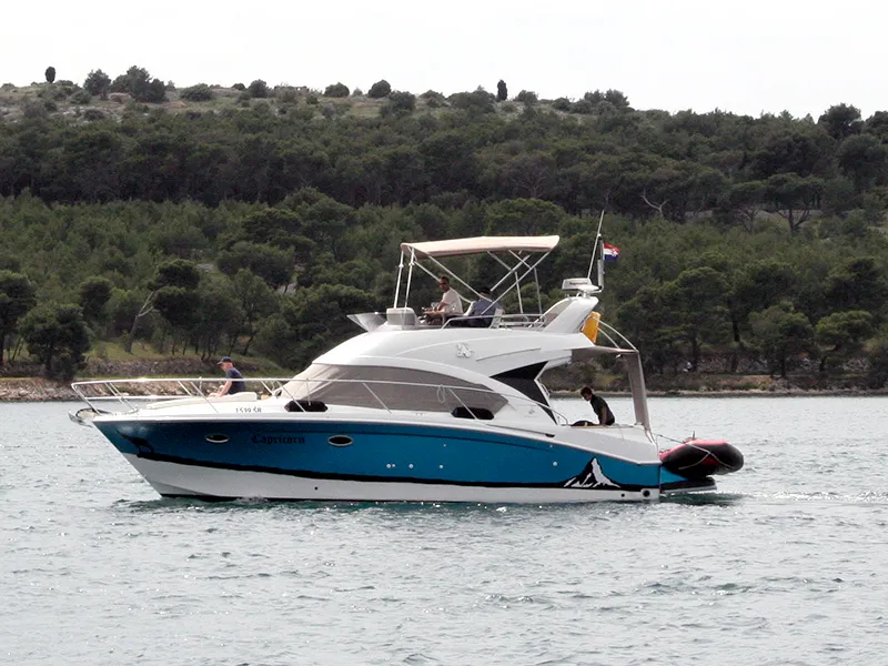 Exterior view of Capricorn, a Beneteau Antares 36 motor yacht at Grad Šibenik, Croatia