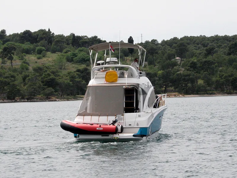 Exterior view of Capricorn, a Beneteau Antares 36 motor yacht at Grad Šibenik, Croatia