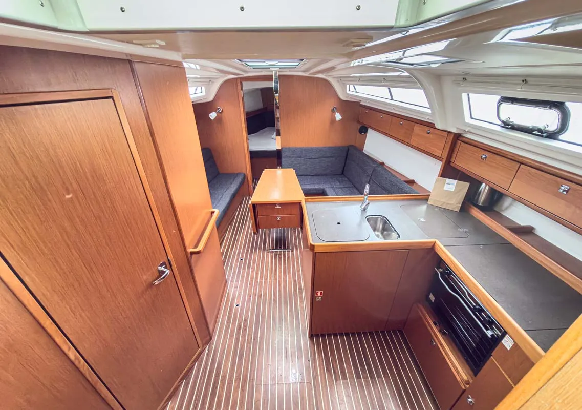 Galley of Astravi, a Bavaria Cruiser 37 sailboat at Grad Pula, Croatia