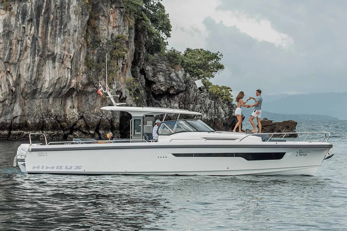 Mija, a Nimbus T11 motorboat at Ko Kaeo, Thailand