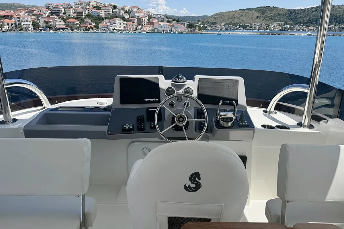 Nereide, a Beneteau Swift Trawler 48 motor yacht at Općina Rogoznica, Croatia