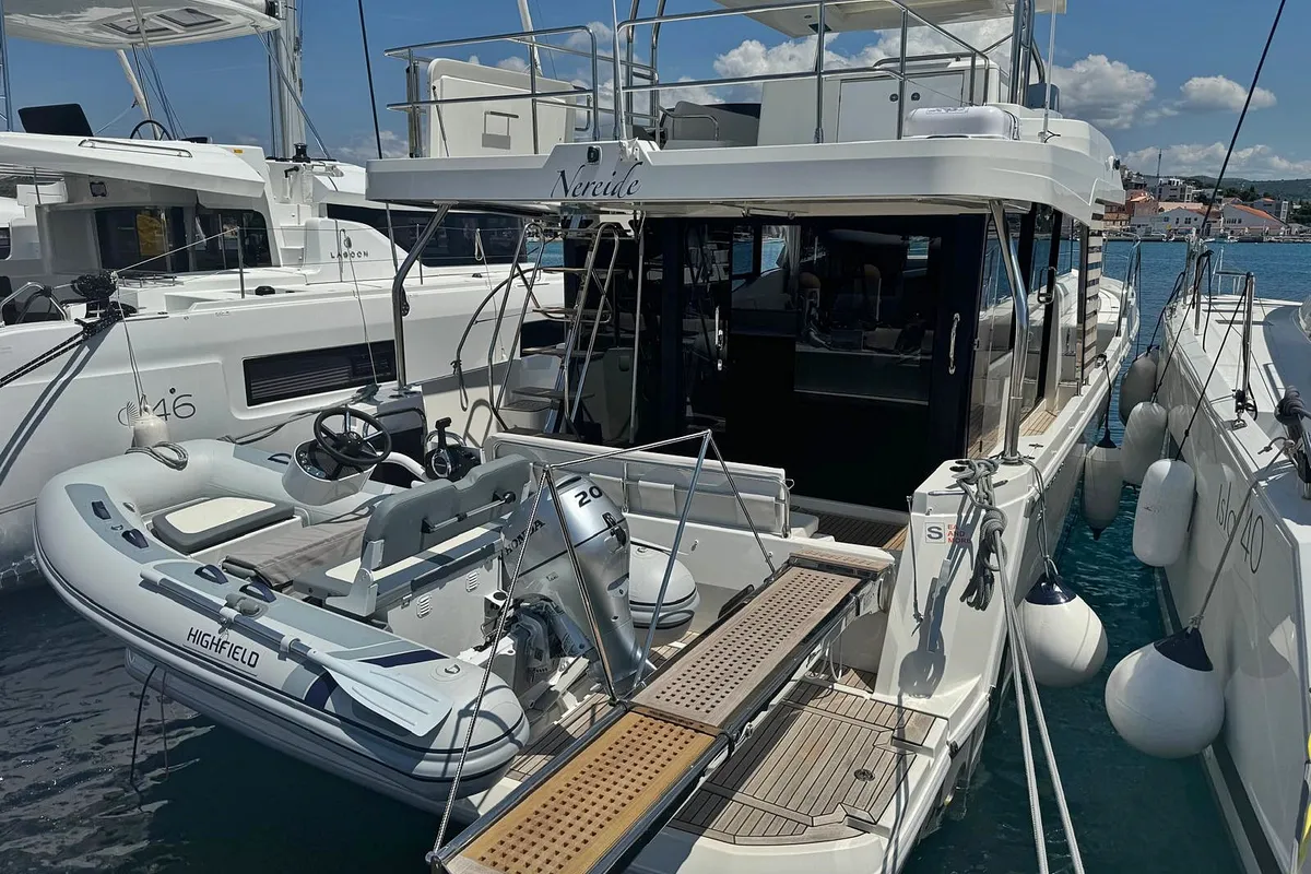 Nereide, a Beneteau Swift Trawler 48 motor yacht at Općina Rogoznica, Croatia