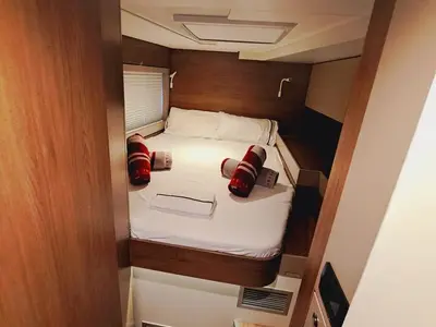 Cabin on Cancelli del Cielo, a Bali 4.6 catamaran at Alameda, United States