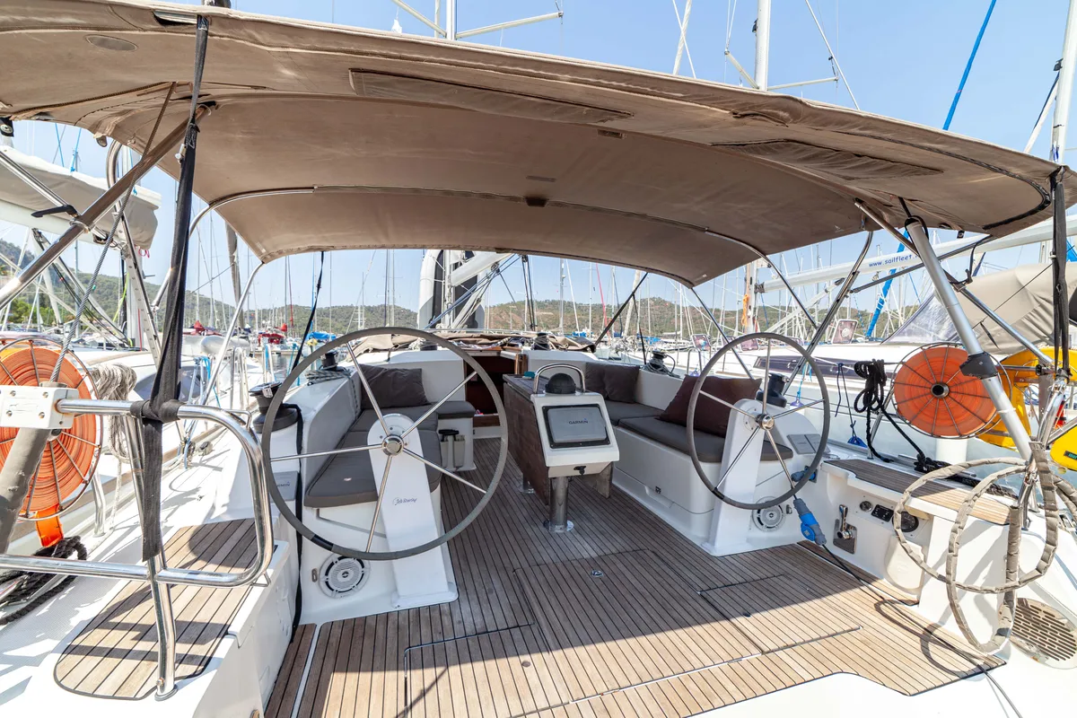 Sail Vega, a Bavaria Cruiser 46 sailboat at Fethiye, Turkey