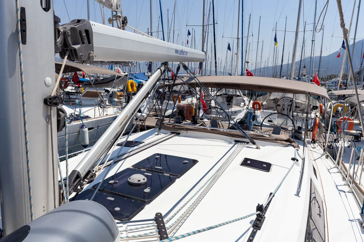 Sail Vega, a Bavaria Cruiser 46 sailboat at Fethiye, Turkey