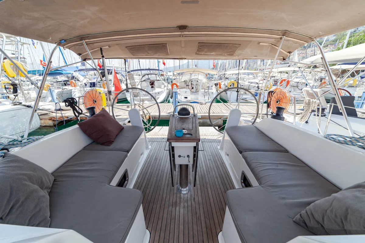 Sail Vega, a Bavaria Cruiser 46 sailboat at Fethiye, Turkey