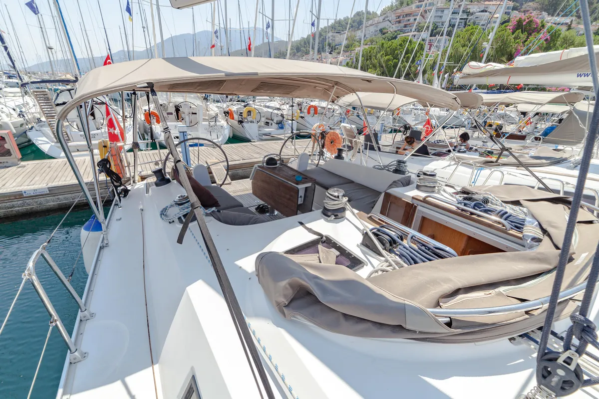 Sail Vega, a Bavaria Cruiser 46 sailboat at Fethiye, Turkey