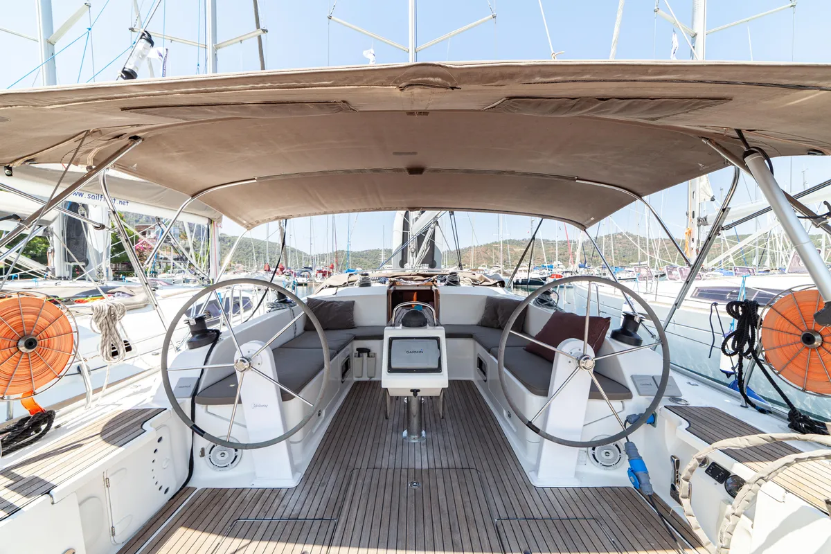 Sail Vega, a Bavaria Cruiser 46 sailboat at Fethiye, Turkey