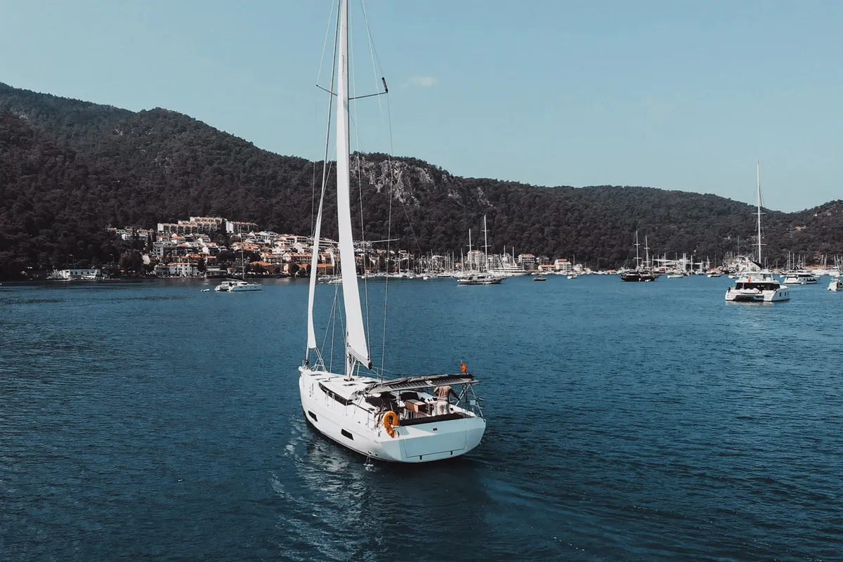 Santa Cruz, a Bavaria C45 Style sailboat at Fethiye, Turkey