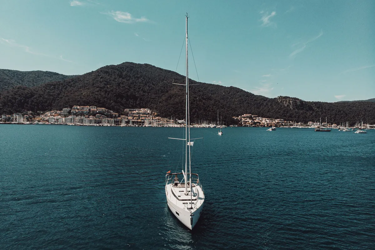 Santa Cruz, a Bavaria C45 Style sailboat at Fethiye, Turkey
