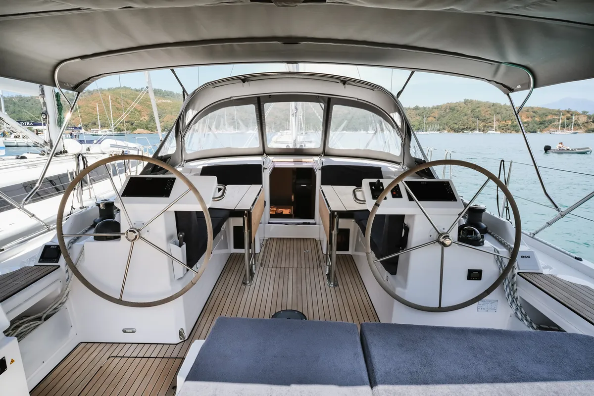 Santa Cruz, a Bavaria C45 Style sailboat at Fethiye, Turkey