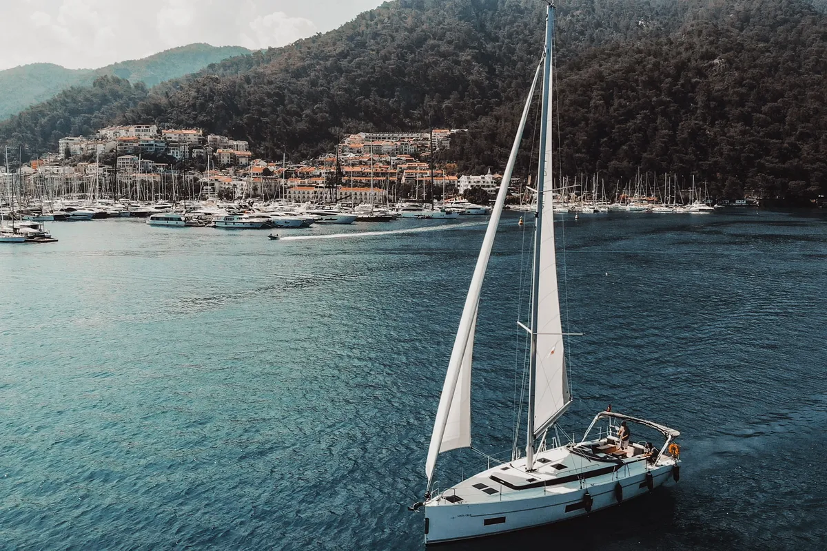 Santa Cruz, a Bavaria C45 Style sailboat at Fethiye, Turkey