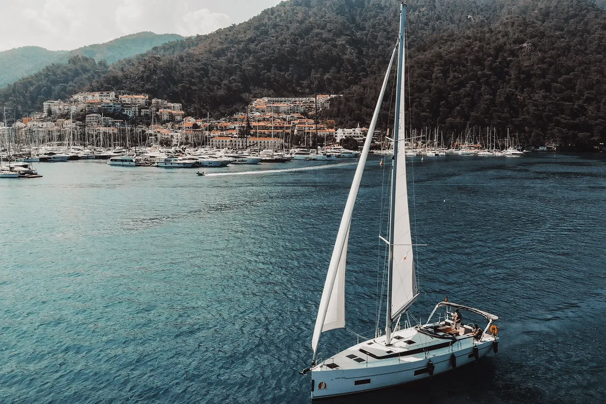 Santa Cruz, a Bavaria C45 Style sailboat at Fethiye, Turkey