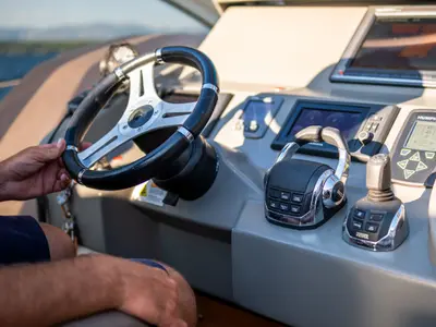 Darling Barbara, a Cranchi 56 ST motor yacht at Općina Milna, Croatia