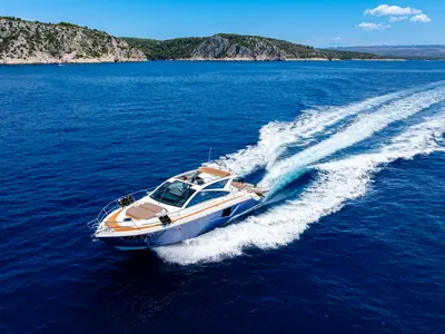 Darling Barbara, a Cranchi 56 ST motor yacht at Općina Milna, Croatia