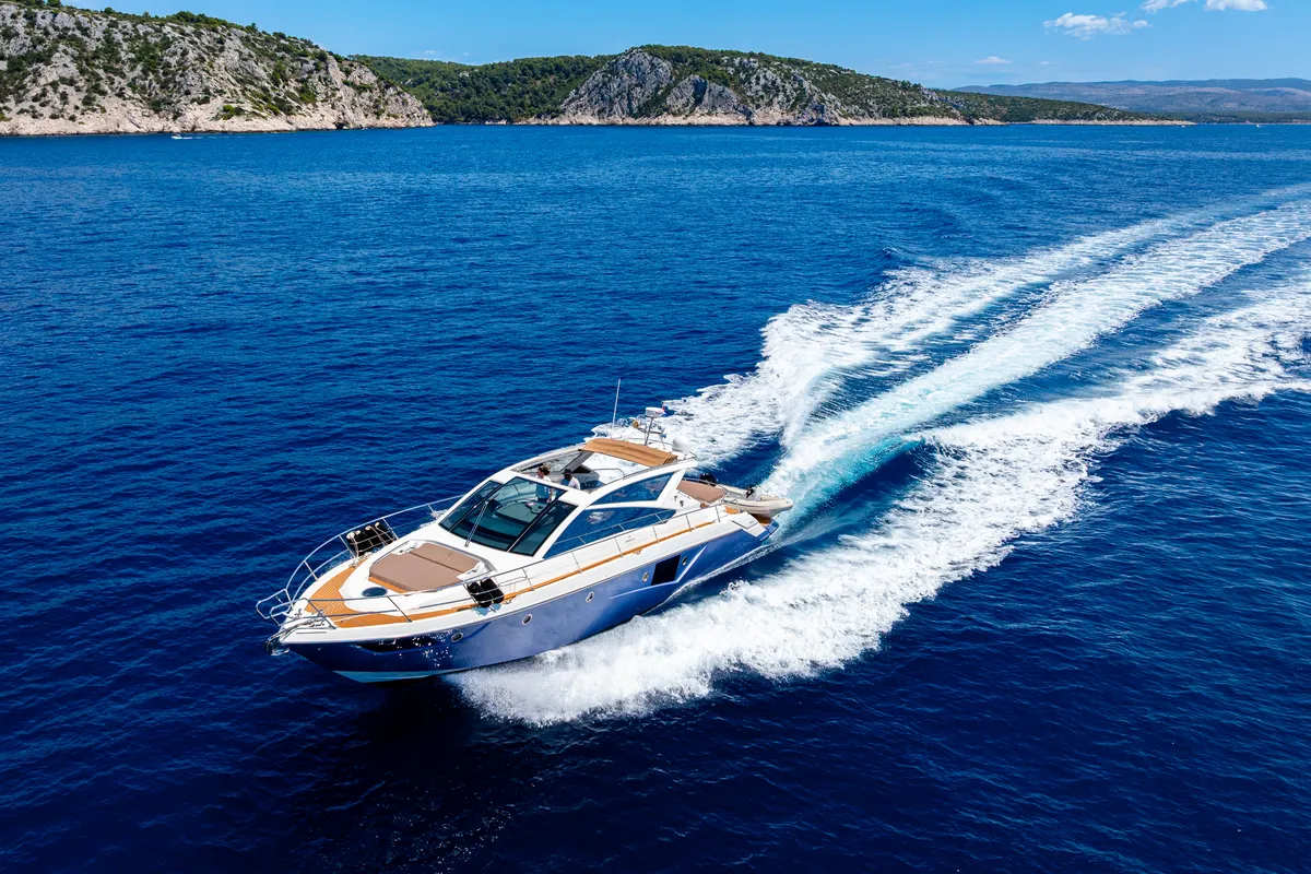 Darling Barbara, a Cranchi 56 ST motor yacht at Općina Milna, Croatia