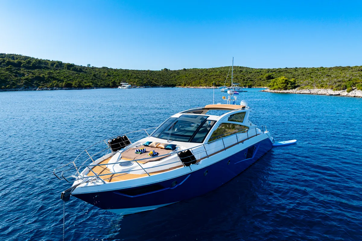 Darling Barbara, a Cranchi 56 ST motor yacht at Općina Milna, Croatia