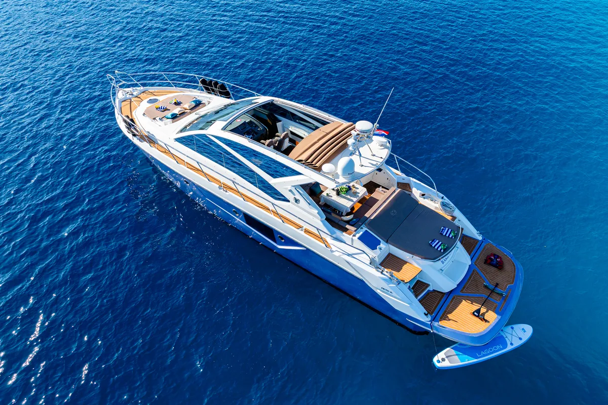 Darling Barbara, a Cranchi 56 ST motor yacht at Općina Milna, Croatia