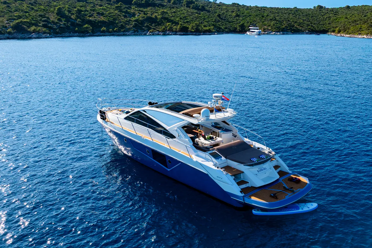 Darling Barbara, a Cranchi 56 ST motor yacht at Općina Milna, Croatia