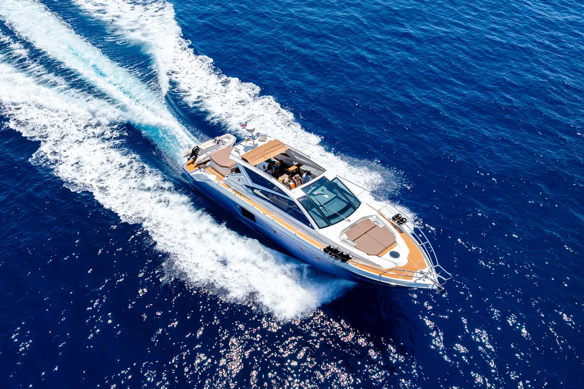 Darling Barbara, a Cranchi 56 ST motor yacht at Općina Milna, Croatia