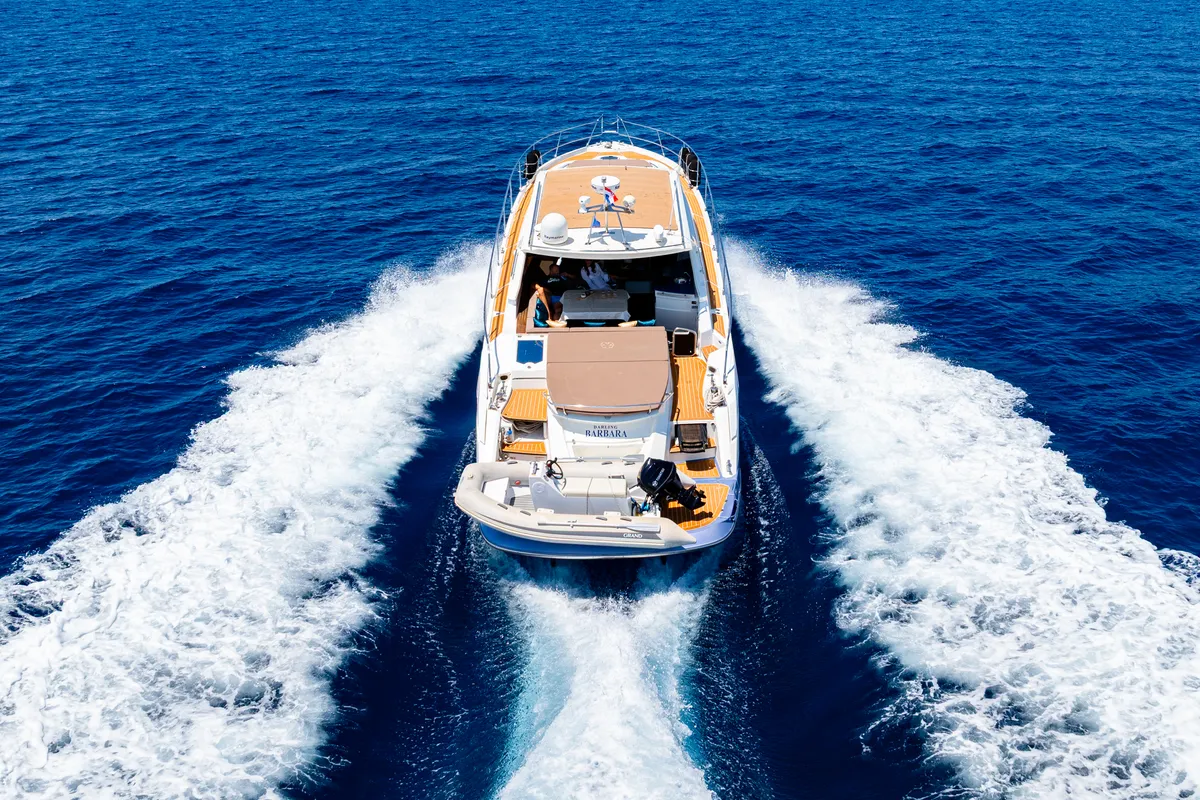 Darling Barbara, a Cranchi 56 ST motor yacht at Općina Milna, Croatia