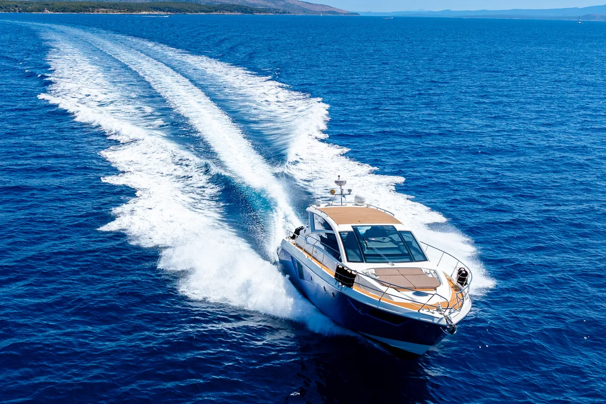 Darling Barbara, a Cranchi 56 ST motor yacht at Općina Milna, Croatia
