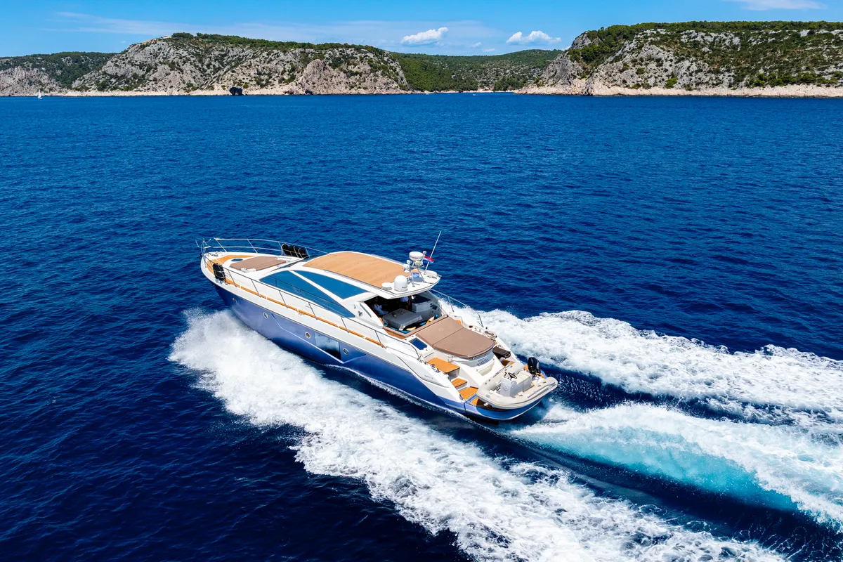 Darling Barbara, a Cranchi 56 ST motor yacht at Općina Milna, Croatia
