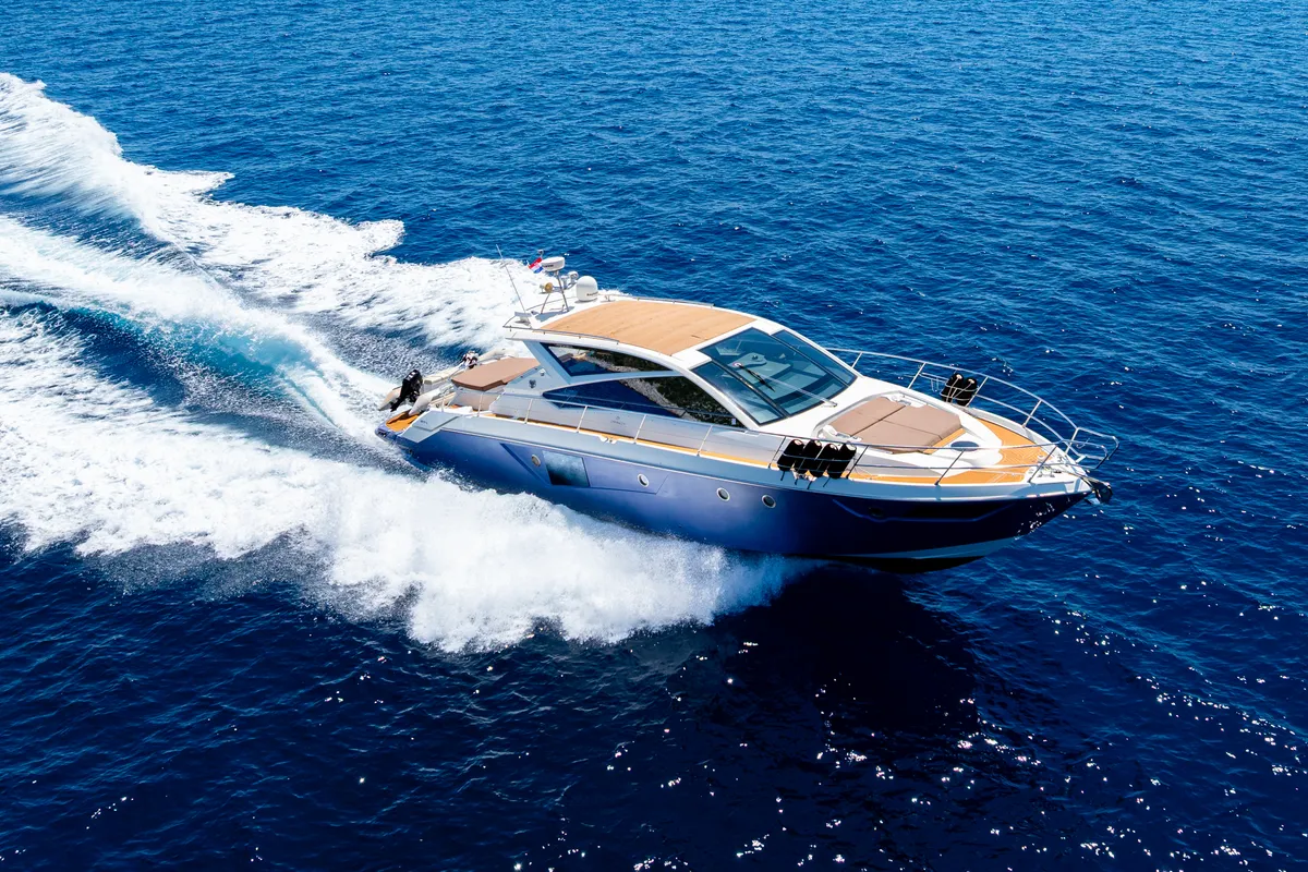 Darling Barbara, a Cranchi 56 ST motor yacht at Općina Milna, Croatia