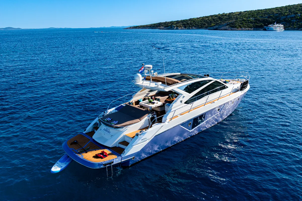 Darling Barbara, a Cranchi 56 ST motor yacht at Općina Milna, Croatia