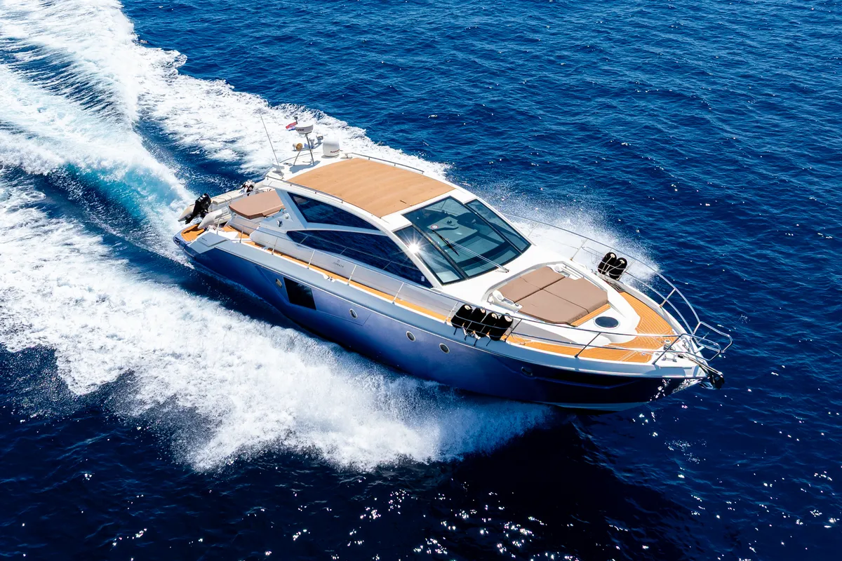 Darling Barbara, a Cranchi 56 ST motor yacht at Općina Milna, Croatia