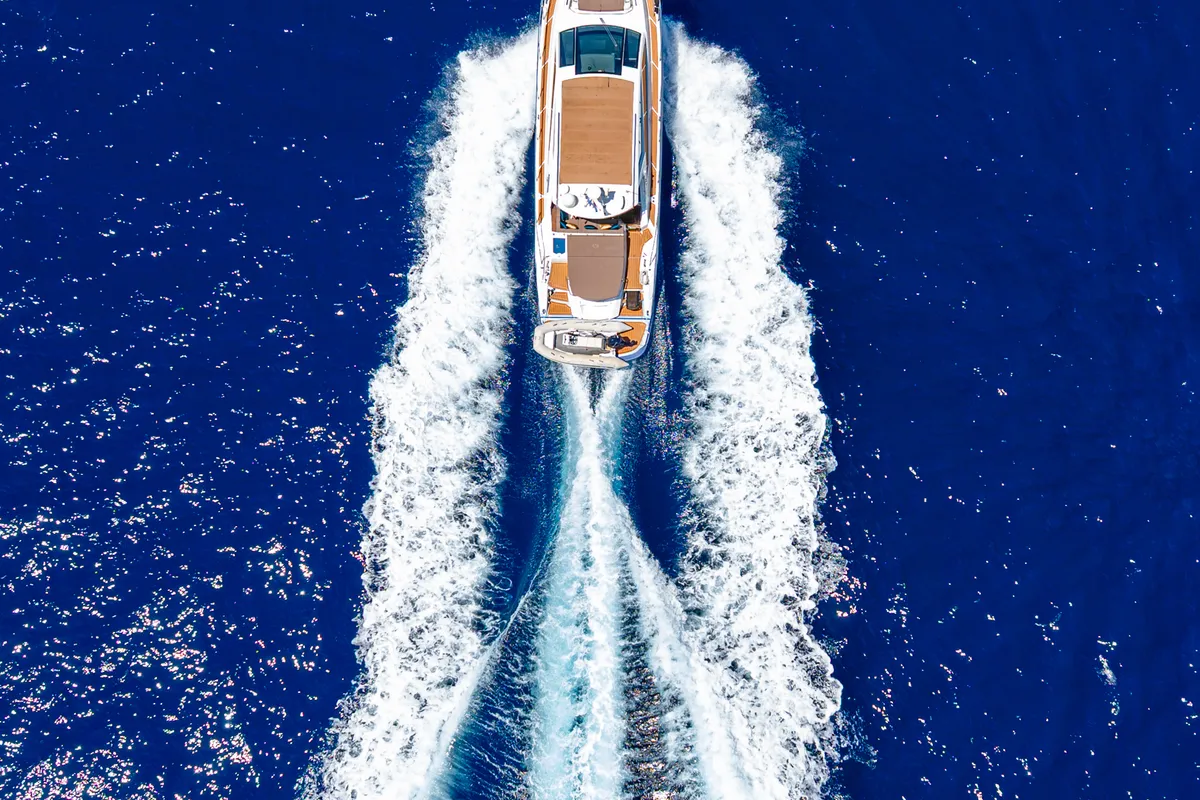 Darling Barbara, a Cranchi 56 ST motor yacht at Općina Milna, Croatia