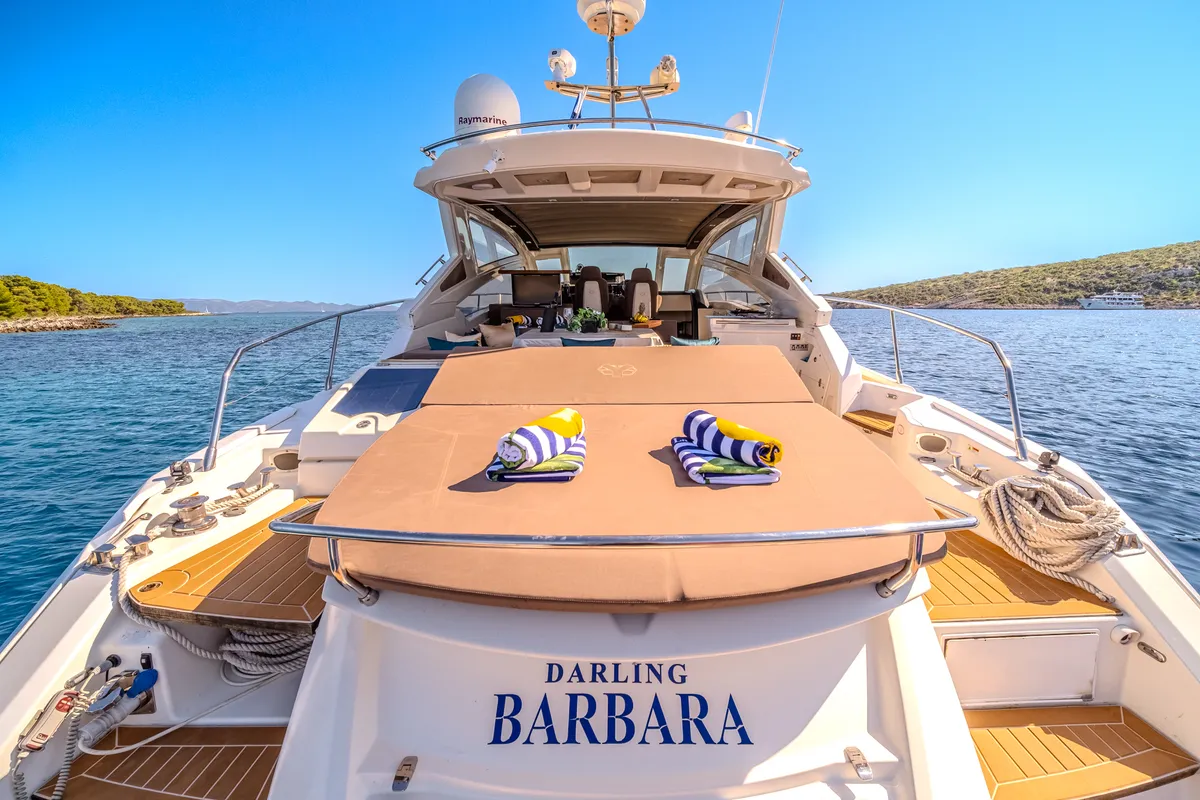 Darling Barbara, a Cranchi 56 ST motor yacht at Općina Milna, Croatia