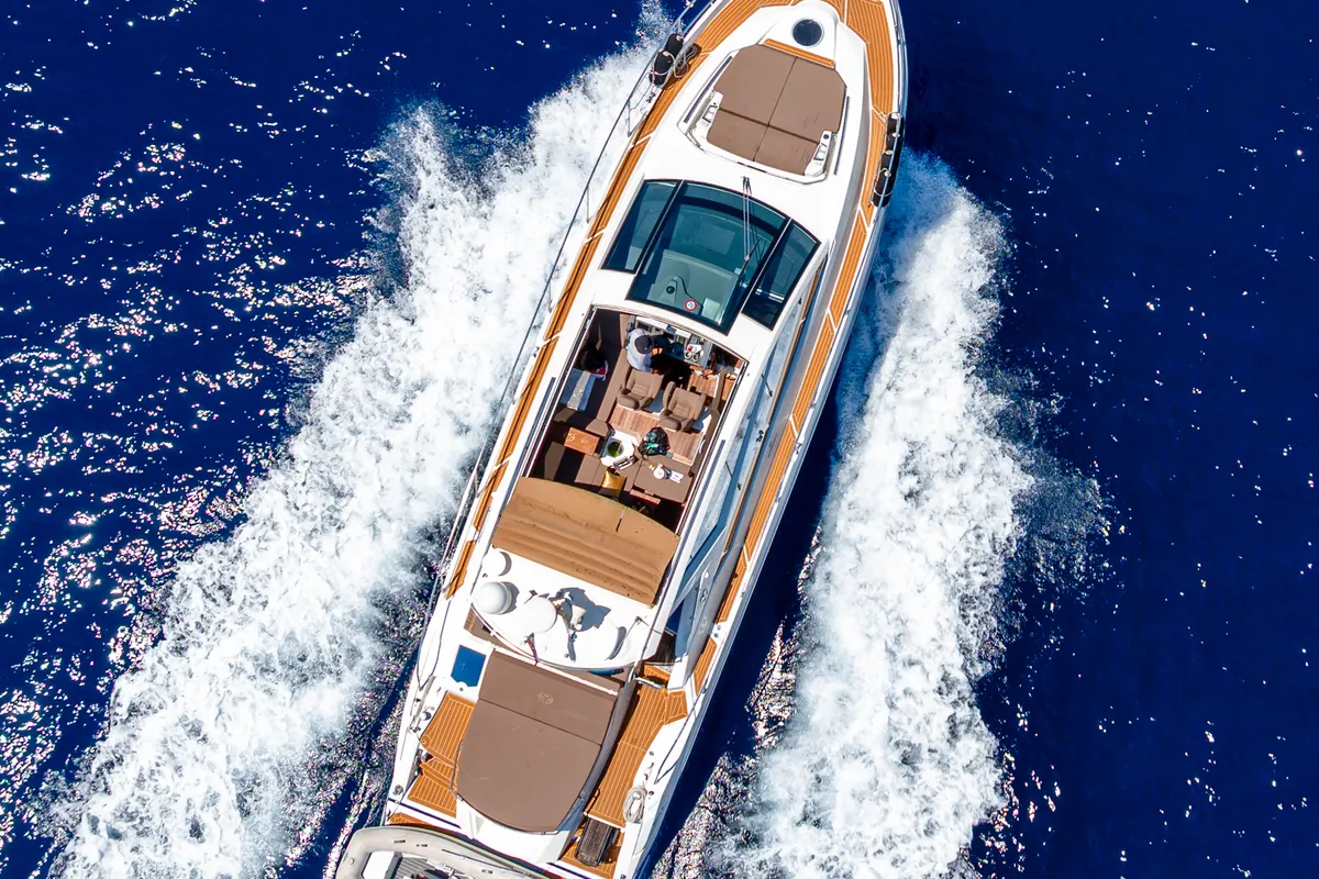Darling Barbara, a Cranchi 56 ST motor yacht at Općina Milna, Croatia