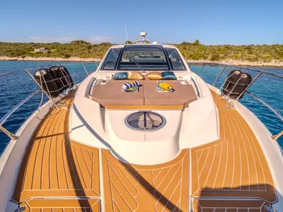 Darling Barbara, a Cranchi 56 ST motor yacht at Općina Milna, Croatia