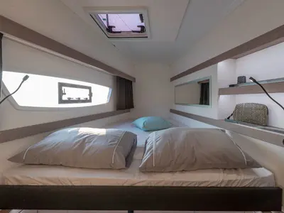 Cabin on My Way, a Fountaine Pajot Isla 40 catamaran at Taranto, Italy