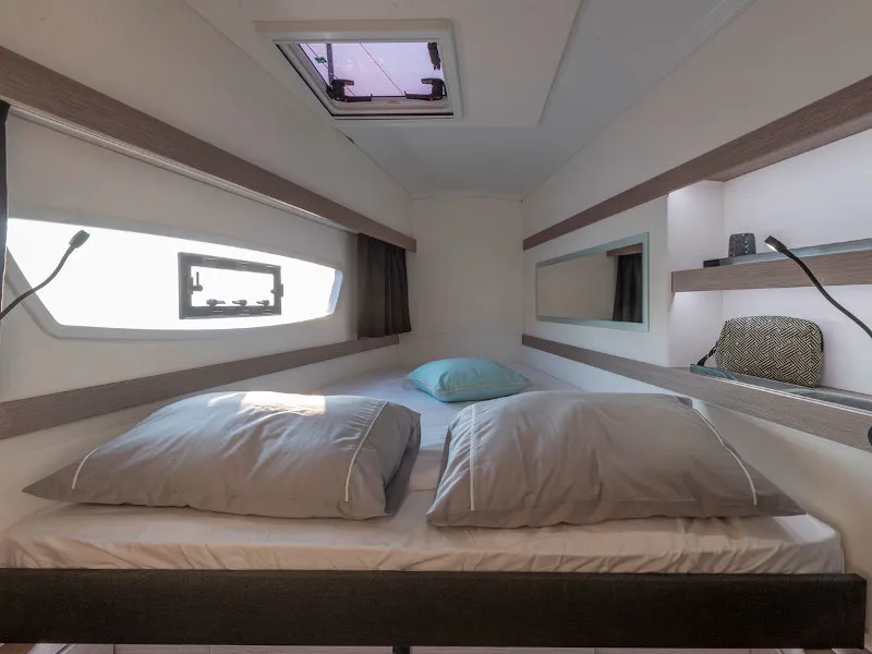 Cabin on My Way, a Fountaine Pajot Isla 40 catamaran at Taranto, Italy