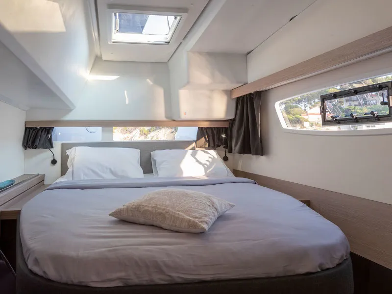 Cabin on My Way, a Fountaine Pajot Isla 40 catamaran at Taranto, Italy