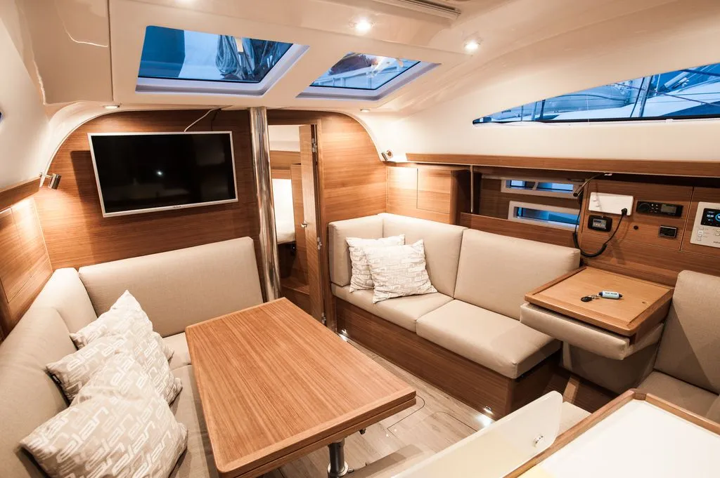 Salon of Baby Shark, a Elan Impression 40.1 sailboat at Zadar, Croatia