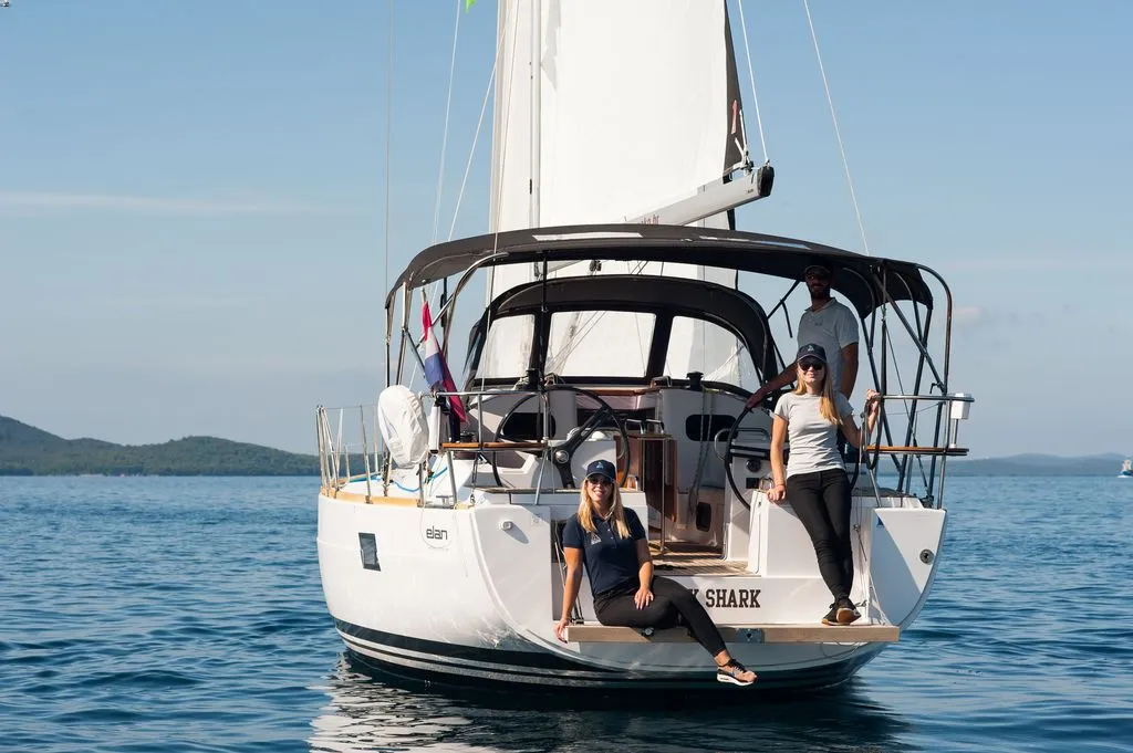 Exterior view of Baby Shark, a Elan Impression 40.1 sailboat at Zadar, Croatia