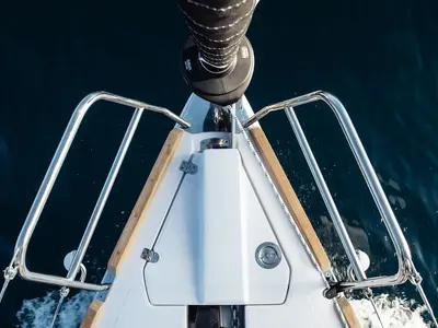 Deck of Baby Shark, a Elan Impression 40.1 sailboat at Zadar, Croatia