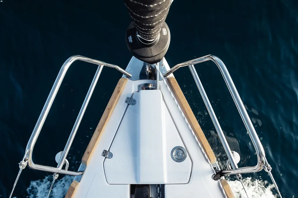 Deck of Baby Shark, a Elan Impression 40.1 sailboat at Zadar, Croatia