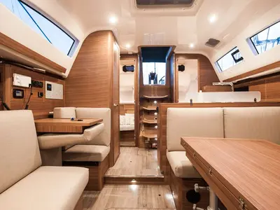 Salon of Baby Shark, a Elan Impression 40.1 sailboat at Zadar, Croatia
