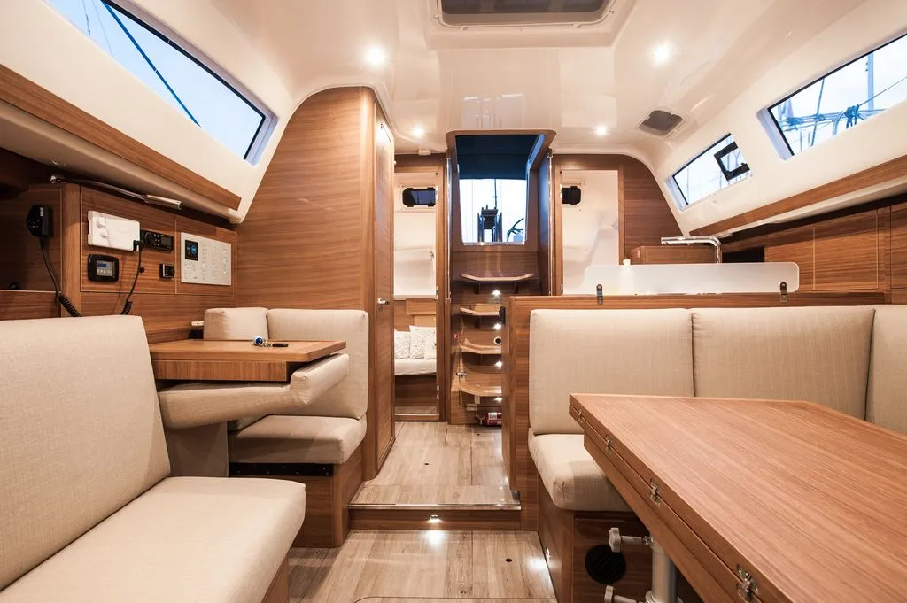 Salon of Baby Shark, a Elan Impression 40.1 sailboat at Zadar, Croatia