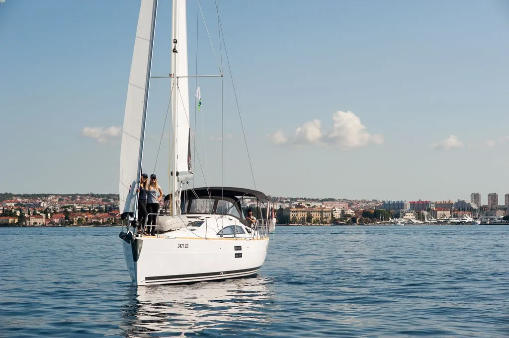 Exterior view of Baby Shark, a Elan Impression 40.1 sailboat at Zadar, Croatia