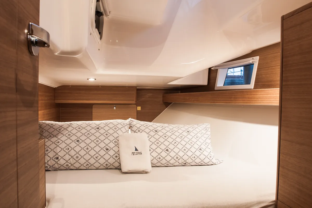 Cabin on Baby Shark, a Elan Impression 40.1 sailboat at Zadar, Croatia