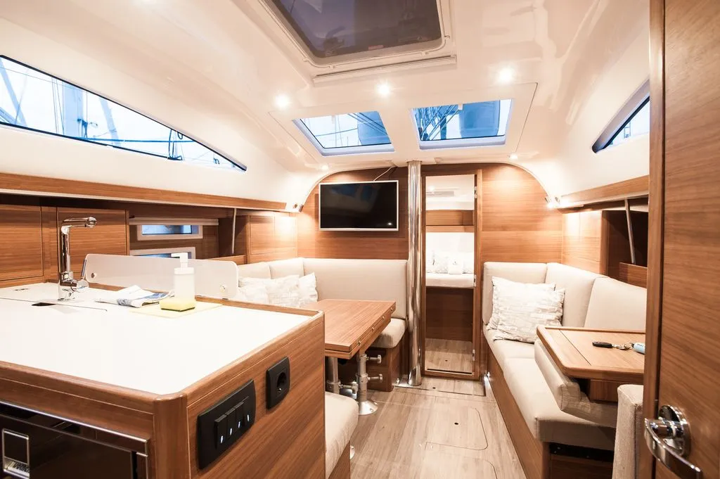 Salon of Baby Shark, a Elan Impression 40.1 sailboat at Zadar, Croatia