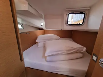 Cabin on Vela, a Jeanneau Sun Odyssey 440 sailboat at Grad Biograd na Moru, Croatia