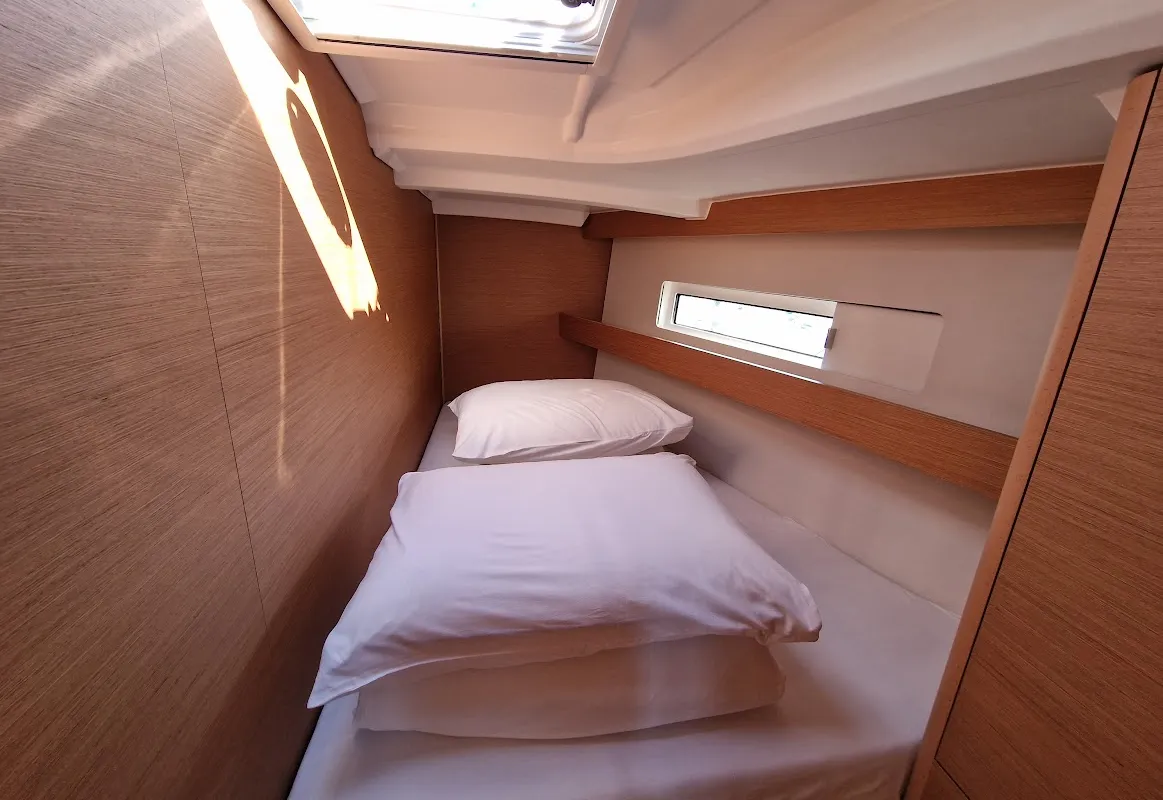 Cabin on Vela, a Jeanneau Sun Odyssey 440 sailboat at Grad Biograd na Moru, Croatia