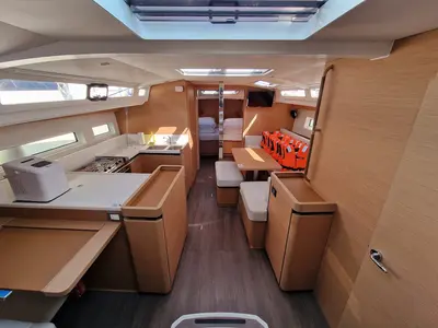 Salon of Vela, a Jeanneau Sun Odyssey 440 sailboat at Grad Biograd na Moru, Croatia